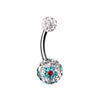 Flower Delight Multi-Sprinkle Dot Belly Button Ring-WildKlass Jewelry