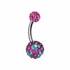 Flower Delight Multi-Sprinkle Dot Belly Button Ring-WildKlass Jewelry