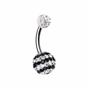 Dazzling Stripes Multi-Sprinkle Dot Belly Button Ring-WildKlass Jewelry