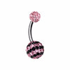 Dazzling Stripes Multi-Sprinkle Dot Belly Button Ring-WildKlass Jewelry