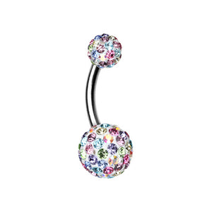 Brilliant Sprinkles Multi-Sprinkle Dot Belly Button Ring-WildKlass Jewelry