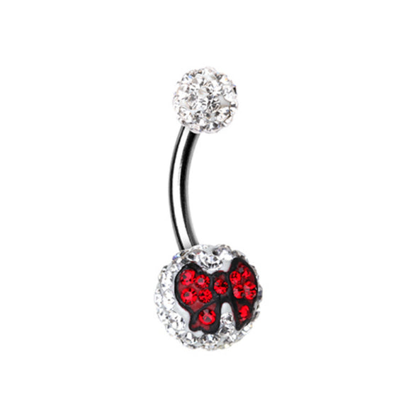 Charming Bow Tie Multi-Sprinkle Dot Belly Button Ring-WildKlass Jewelry