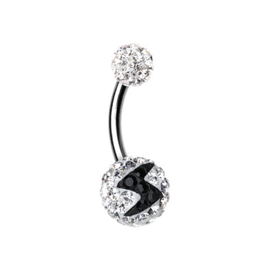Electro Lightning Bolt Multi-Sprinkle Dot Belly Button Ring-WildKlass Jewelry