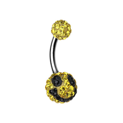 Smiley Multi-Sprinkle Dot Belly Button Ring-WildKlass Jewelry