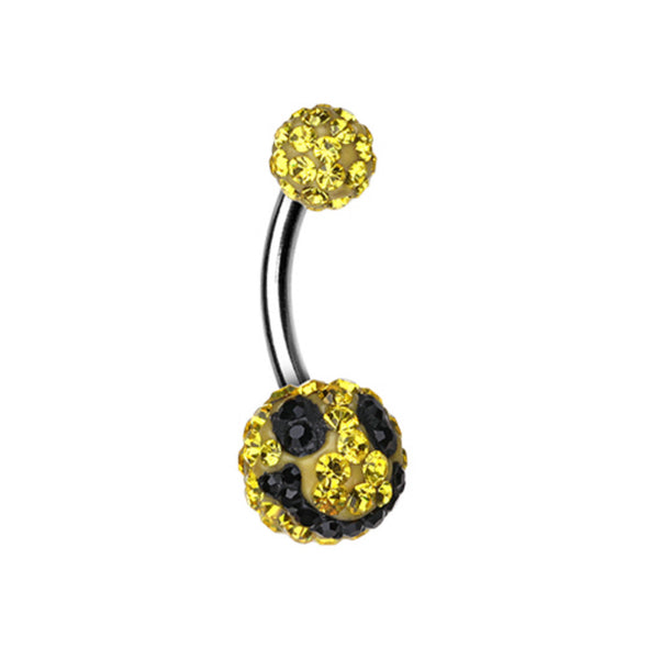 Smiley Multi-Sprinkle Dot Belly Button Ring-WildKlass Jewelry