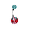 Cheri Cherry Multi-Sprinkle Dot Belly Button Ring-WildKlass Jewelry