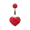 Classic Heart Multi-Sprinkle Dot Belly Button Ring-WildKlass Jewelry