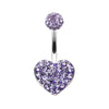 Classic Heart Multi-Sprinkle Dot Belly Button Ring-WildKlass Jewelry