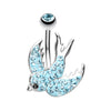 Dazzling Swallow Multi-Sprinkle Dot Belly Button Ring-WildKlass Jewelry