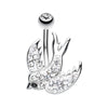 Dazzling Swallow Multi-Sprinkle Dot Belly Button Ring-WildKlass Jewelry