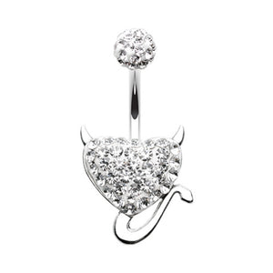 Devil's Heart Multi-Sprinkle Dot Belly Button Ring-WildKlass Jewelry