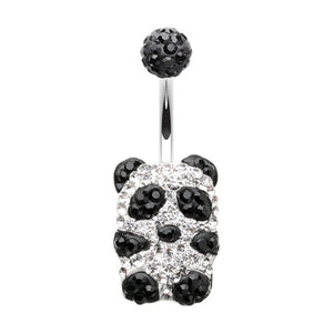 Glistening Panda Multi-Sprinkle Dot Belly Button Ring-WildKlass Jewelry