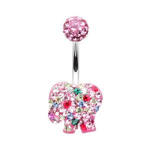 Circus Elephant Cookie Multi-Sprinkle Dot Belly Button Ring-WildKlass Jewelry