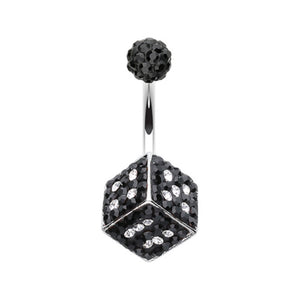 Ice Dice Multi-Sprinkle Dot Belly Button Ring-WildKlass Jewelry