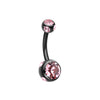 Colorline Aurora Gem Ball Steel Belly Button Ring-WildKlass Jewelry