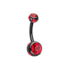Colorline Aurora Gem Ball Steel Belly Button Ring-WildKlass Jewelry