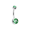 Hologram Sparkle Steel Belly Button Ring-WildKlass Jewelry