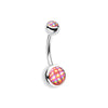 Hologram Sparkle Steel Belly Button Ring-WildKlass Jewelry
