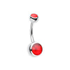 Hologram Sparkle Steel Belly Button Ring-WildKlass Jewelry