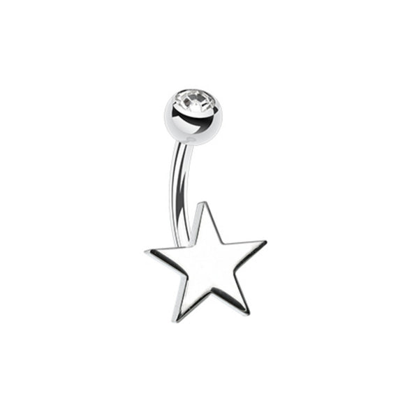 Nova Star Steel Belly Button Ring-WildKlass Jewelry