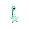 Colorline Nova Star Steel Belly Button Ring-WildKlass Jewelry