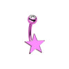 Colorline Nova Star Steel Belly Button Ring-WildKlass Jewelry