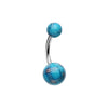 Plaid Patterned Acrylic Belly Button Ring-WildKlass Jewelry