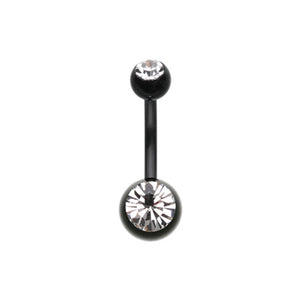 Bio Flexible Shaft Gem Ball Acrylic Belly Button Ring-WildKlass Jewelry