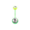 Bio Flexible Shaft Gem Ball Acrylic Belly Button Ring-WildKlass Jewelry