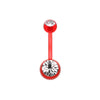 Bio Flexible Shaft Gem Ball Acrylic Belly Button Ring-WildKlass Jewelry