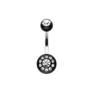 Dial Gem Sparkle Acrylic Belly Button Ring-WildKlass Jewelry