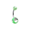 Aurora Gem Ball Acrylic Belly Button Ring-WildKlass Jewelry