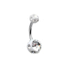 Aurora Gem Ball Acrylic Belly Button Ring-WildKlass Jewelry