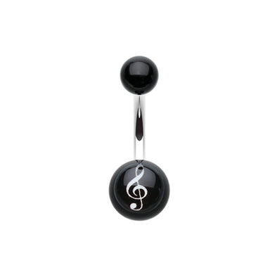G-Clef Acrylic Belly Button Ring-WildKlass Jewelry