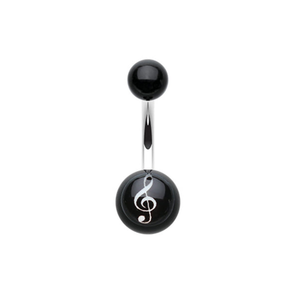 G-Clef Acrylic Belly Button Ring-WildKlass Jewelry