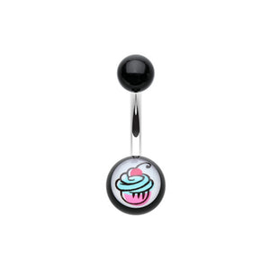 Cupcake Delight Acrylic Belly Button Ring-WildKlass Jewelry