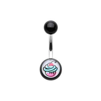 Cupcake Delight Acrylic Belly Button Ring-WildKlass Jewelry