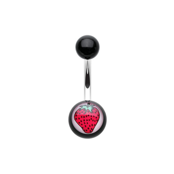 Strawberry Acrylic Belly Button Ring-WildKlass Jewelry
