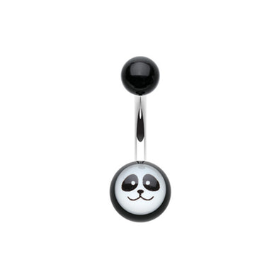 Panda Face Acrylic Logo Belly Button Ring-WildKlass Jewelry