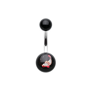 Koi Fish Acrylic Logo Belly Button Ring-WildKlass Jewelry