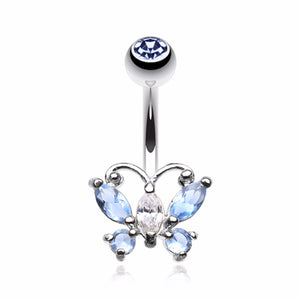 Delightful Butterfly Belly Button Ring-WildKlass Jewelry