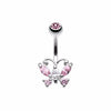 Delightful Butterfly Belly Button Ring-WildKlass Jewelry