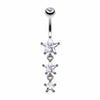 Sparkling Star Drop Belly Button Ring-WildKlass Jewelry