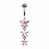 Sparkling Star Drop Belly Button Ring-WildKlass Jewelry