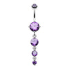Brilliant Gem Cascade Belly Button Ring-WildKlass Jewelry