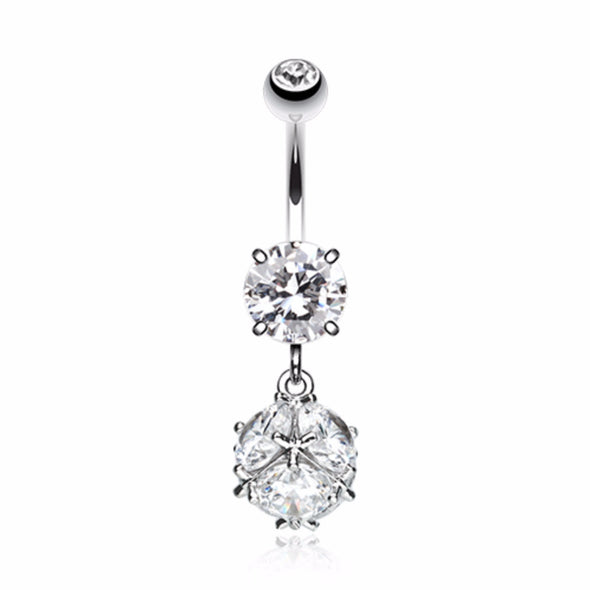 Super Dazzle Gem Belly Button Ring-WildKlass Jewelry