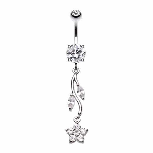 Romantic Flower Belly Button Ring-WildKlass Jewelry