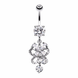 Exuberant Chandelier Belly Button Ring-WildKlass Jewelry
