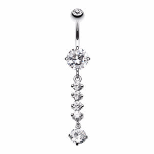 Classy Multi Gem Belly Buton Ring-WildKlass Jewelry