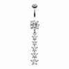 Twinkling Five Star Belly Button Ring-WildKlass Jewelry